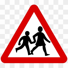 Road Sign For School, HD Png Download - warning sign png