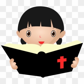 Girl Reading Bible Clipart, HD Png Download - holy bible png