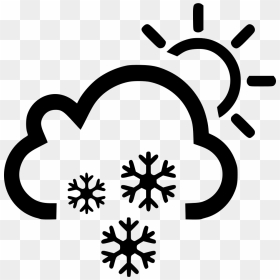 Cloud Snow Snowing Sun Sunny - Sun And Thunder Icon, HD Png Download - snowing png
