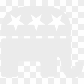 Republican Elephant Light Grey - White Republican Elephant Png, Transparent Png - republican elephant png