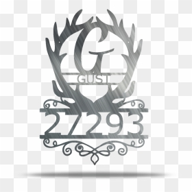 Antler Address, Initial, & Name Customizable Metal - Initial, HD Png Download - antler png