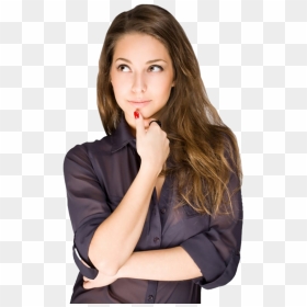 Deep Thinking Woman Png Free Download - Thinking Woman Png, Transparent Png - female model png