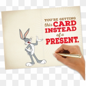 Looney Tunes™ Bugs Bunny Roses Are Red Birthday Card - Bugs Bunny, HD Png Download - bugs bunny png