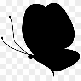 Butterfly Silhouette Facing To Left - Siluetas Animadas De Mariposas, HD Png Download - butterfly silhouette png