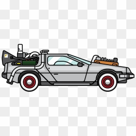Back To The Future Delorean Clipart - Back To The Future Delorean Graphic, HD Png Download - car back png