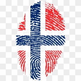 , - Norway Flag Fingerprint, HD Png Download - uk flag png