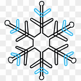Transparent Snow Flakes Png - Small Easy Snowflake Drawing, Png Download - snow flakes png