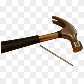 Claw Hammer Nail Computer File - Transparent Hammer And Nail, HD Png Download - nails png