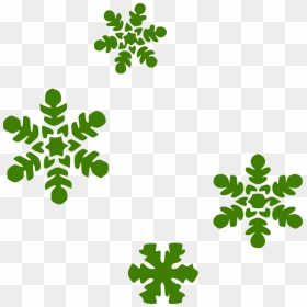 Green Snow Flakes Svg Clip Arts - Clipart Snowflake, HD Png Download - snow flakes png