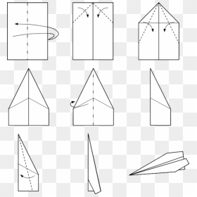 Paper Airplane - Paper Airplane Instructions, HD Png Download - paper airplane png