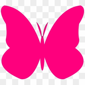 Butterfly Clip Art Pink, HD Png Download - butterfly silhouette png
