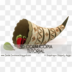 Paper Cornucopia , Png Download - Make A 3d Cornucopia Out, Transparent Png - cornucopia png