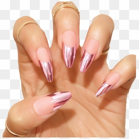 Acrylic Nails Png File Download Free - Chrome French Tip Nails, Transparent Png - nails png
