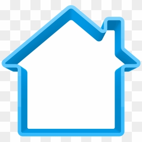 Blue House Outline Transparent Bg, HD Png Download - house outline png