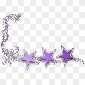 Transparent Star Border Png - Free Border Clipart Purple Stars, Png Download - silver border png