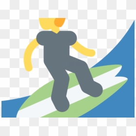 Hand Emoji Clipart Surfer - Surfer Emoji Discord, HD Png Download - surfer png