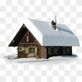 House In Snow Clipart Jpg Freeuse Stock Transparent - Winter House Png, Png Download - snowing png
