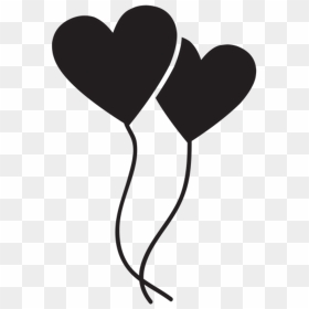 Coracao Black Balloon Love Like - Balloon Black And White Png, Transparent Png - coração png
