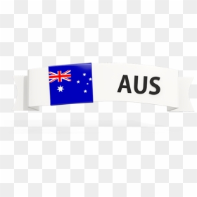 Flag On Banner - Australia Flag Png Banner, Transparent Png - flag banner png