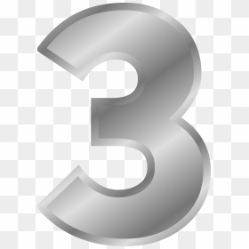 Effect Letters Alphabet Silver - Number 3 Silver Transparent, HD Png Download - silver png