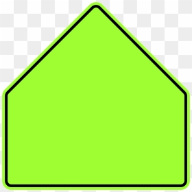 Fluorescent Green Pentagon Road Sign, HD Png Download - warning sign png