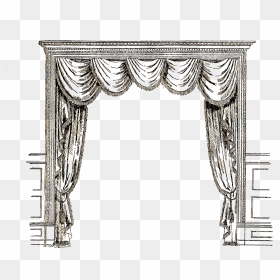 Open Door With Curtains Clip Arts - Transparent Png Images Download Curtain, Png Download - open door png