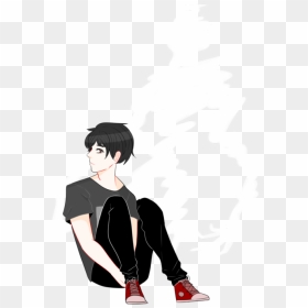 So I Started To Read Ajin - Png Anime Boy Sitting, Transparent Png - anime boy png