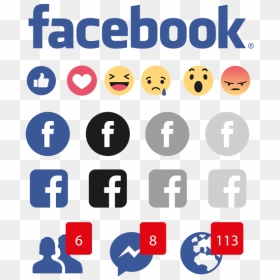 Facebook Transparent Logo, HD Png Download - facebook reactions png