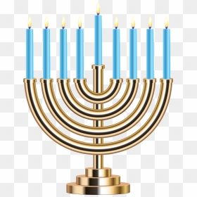 Gold Menorah Png Clip Art, Transparent Png - menorah png