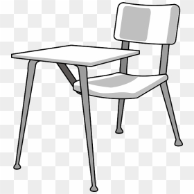 Student Paper Desk School Drawing - Draw A School Desk, HD Png Download - house outline png