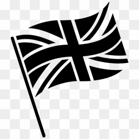 Uk Flag Icon Black And White , Png Download - British Flag Black And White, Transparent Png - uk flag png