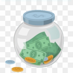 Money Jar Clipart Image Black And White Jar Clipart - Money In A Jar Clipart, HD Png Download - jar png