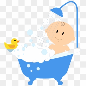 Baby Bath Transparent Image - Baby Bath Time Clipart, HD Png Download - bathtub png