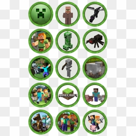 Minecraft Edible Cupcake Toppers - Minecraft Character Cupcake Topper, HD Png Download - minecraft.png