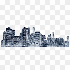 New York Skyline Transparent, HD Png Download - new york skyline png