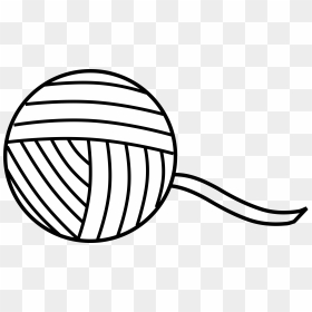 Yarn Line Art Clip Arts - Yarn Clipart Black And White, HD Png Download - yarn png