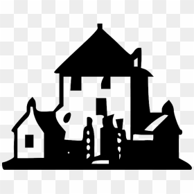 Building, House, Outline, Houses, Dark, Estate, Real - House Clip Art, HD Png Download - house outline png