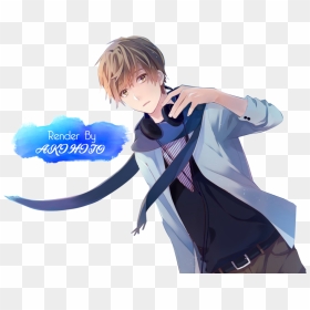 Anime Boy Render 4 By Akihito567 - Boy Render Anime Boy Blue Png, Transparent Png - anime boy png