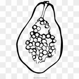 Papaya Coloring Page - Papaya Clipart Black And White Png, Transparent Png - papaya png