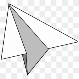 White Paper Plane - Triangle, HD Png Download - paper airplane png