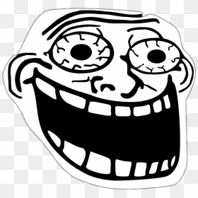 #troll Troll Face Lol Xd - Excited Troll Face, HD Png Download - troll face png no background
