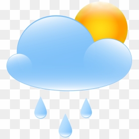 Partly Cloudy With Sun And Rain Weather Icon Png Clip, Transparent Png - money rain png