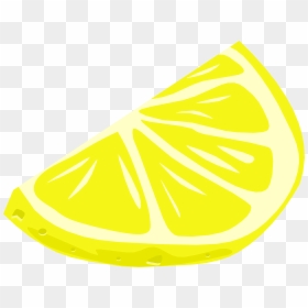 Drawing Of A Slice Of Juicy Lemon - Lemon Wedge Clip Art, HD Png Download - lemon slice png