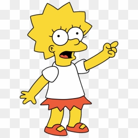 Lisa Simpson Pointing Up - Lisa Simpson Png Transparent, Png Download - hand pointing png