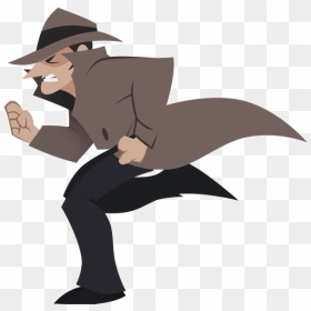 Detective Run Worry Situation Segurity Need Help Faster - Detective Transparent, HD Png Download - detective png