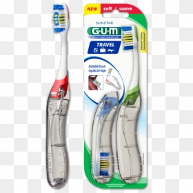 Travel Toothbrush - Gum Travel Toothbrush, HD Png Download - toothbrush png