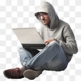 Hacker Png - Hacker Sitting Png, Transparent Png - hacker png