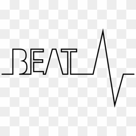 Beat Typography - Beat Png, Transparent Png - heartbeat line png