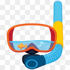 Transparent Mask And Snorkel Clipart - Snorkeling Mask Cartoon Png, Png Download - twitter png transparent