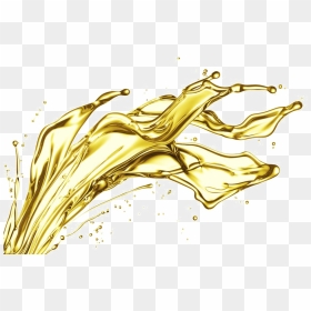 Lubricant Oil Transparent Background - Liquid Gold Splash Png, Png Download - oil png